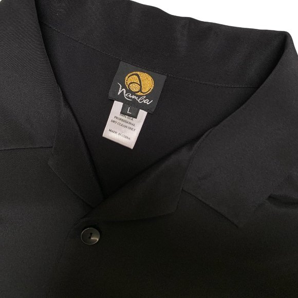 Anne Namba Silk Button-Up Shirt - Black - Picture 2 of 2